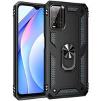 Kilifplus Xiaomi Poco M3 Zırhlı Standlı Mıknatıslı Tank Kapak Siyah Telefon Kılıfı