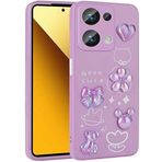 Kilifplus Xiaomi Poco M6 Pro 4G ile Uyumlu Kılıf Kabartma Figürlü Parlak Toys Silikon Kapak - Mor