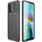 Kilifplus Xiaomi Redmi 10 ile Uyumlu Kılıf Silikon Parmak İzi Bırakmayan Karbon Soft Negro Kapak - Siyah