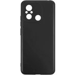 Kilifplus Xiaomi Redmi 12C ile Uyumlu Kılıf Mat Lux Kamera Korumalı Renkli Yumuşak Biye Silikon Kapak - Siyah