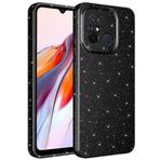 Kilifplus Xiaomi Redmi 12C ile Uyumlu Silikon Kapak Simli Parlak Lux Kamera Korumalı Koton - Siyah
