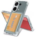 Kilifplus Xiaomi Redmi Note 13 4G ile Uyumlu Kılıf Şeffaf Esnek Silikon Luks Tam Uyumlu Kartlıklı Kapak