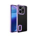 Kilifplus Xiaomi Redmi Note 14 4G ile Uyumlu Kılıf Kamera Korumalı, Silikon, Logo Açık Arkası Şeffaf, Tam Uyumlu, Renkli, Omega Kapak, Lila