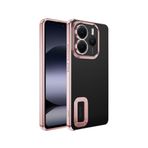 Kilifplus Xiaomi Redmi Note 14 5G ile Uyumlu Kılıf Kamera Korumalı, Silikon, Logo Açık Arkası Şeffaf, Tam Uyumlu, Renkli, Omega Kapak, Rose Gold
