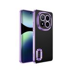 Kilifplus Xiaomi Redmi Note 14 Pro Plus ile Uyumlu Kılıf Kamera Korumalı, Silikon, Logo Açık Arkası Şeffaf, Tam Uyumlu, Renkli, Omega Kapak, Lila