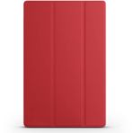 Kilifplus Xiaomi Redmi Pad 10.6 ile Uyumlu Tablet Kılıfı Smart Cover Uyku Modlu Standlı Arkası Sert Şeffaf Kapak - Kırmızı