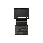 Kılıftech Galaxy Tab S9 Uyumlu Zore Border Keyboard Bluetooh Bağlantılı Standlı Klavyeli Tablet Kılıfı-Siyah