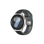 Kılıftech Huawei Honor Magic 2 46Mm Rntc Krd-135 22Mm Silikon Kordon Strap Kayış - Gri-Siyah