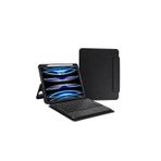 Kılıftech İpad Pro 11 2024 Zore Border Keyboard Bluetooh Bağlantılı Standlı Klavyeli Tablet Kılıfı - Siyah