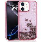 Kılıftech İphone 11 Uyumlu Kılıf Sıvılı Simli Şeffaf Arka Yüzey Zore Keto Silikon Kapak-Pembe