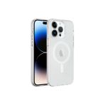 Kılıftech İphone 14 Pro Uyumlu Zore Magsafe Şarj Özellikli Buzlu Transparan C-Pro Sert Kılıf-Renksiz