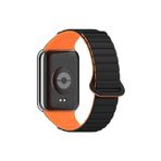 Kılıftech Xiaomi Mi Band 8 Pro Silikon Kordon Zore Krd-105 Strap Kayış-Siyah-Turuncu