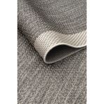 Kilim Hasır Halı Kaymaz Taban Makinede Yıkanabilir Toz Hav Vermez Çerçeveli Sisal 6652 Gri Krem - 6652Gri - 160 x 230 cm
