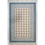 kilim home Mavi Dokuma Bohem Kilim Etnik Çiçekli Motif Desen li Vintage Kilim Yıkanabilir Cotton Kilim 3724