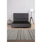 Kilim Mobilya Gold Therapy Sandıklı Baza Başlık Seti Antrasit (Yatak Dahil Değildir) 180X200