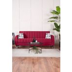 Kilim Mobilya Linda Üç Kişilik Kanepe Yüksek Ayaklı Bordo