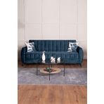 Kilim Mobilya Linda Üç Kişilik Kanepe Yüksek Ayaklı Mavi