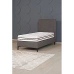 Kilim Mobilya Luna Lux Sandıksız Baza Başlık Paket Yaylı Yatak Seti Antrasit 100X200