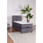 Kilim Mobilya Premium Bamboo Sleepy Üçlü Set Gri (Baza Başlık Yatak) 100X200