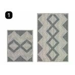 Kilim Motifli İki’li Klozet Takımı Krem & Gri