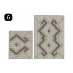 Kilim Motifli İki’li Klozet Takımı Krem & Kahve