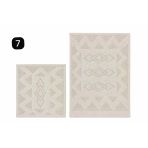 Kilim Motifli İki’li Klozet Takımı Krem