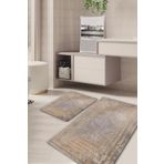Kilimteks Dijital Baskılı Kaymaz Taban Yıkanabilir 2'li Set Banyo Halısı Paspas Klozet Takımı Kt-kzsd-234