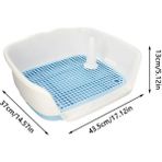 Kilinmoli Çıkarılabilir Pet Tuvalet Taşınabilir Köpek Lazımlık Tava ile Sütun Tuvalet Mat Tuvalet Eğitim Kutusu Üriner Eğitmen Pee Pad Kediler ve Köpek Için (Yurt Dışından) - Mavi