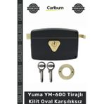 #Kilit 70Mm Silindirli Güçlü Emniyet Kilidi Ym600 Kilit Yuma Tirajlı Kilit Oval Karşılıksız Siyah