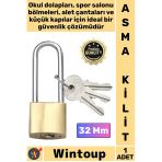#Kilit Çelik Gövde Güvenlik Kilidi Dayanıklı Koruma Emniyetli Mekanizma Sarı Uzun Asma Kilit 32 Mm
