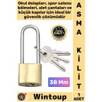 #Kilit Çelik Gövde Güvenlik Kilidi Dayanıklı Koruma Emniyetli Mekanizma Sarı Uzun Asma Kilit 38 Mm