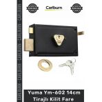 #Kilit Kare Siyah Çelik Kapı Güvenlik Mekanizması Kaliteli Ym602 14Cm Tirajlı Kilit Fare