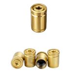 Kilitlemeli Sibop Kapağı Alyanlı Sibop Kapağı Araba Motosiklet Bisiklet Metal Sıkmalı Gold Altın 4 Lü Set