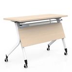 Kilitlenebilir Tekerlekli Katlanır Bilgisayar Masası Mobil Ofis Eğitim Masası Metal Raf Mütevazı Tasarım Geniş 180x40x75 cm Yönetim Kurulu Odaları ve Çalışma Alanları için Mükemmel