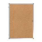 Kilitli Cam İlan Panosu 60x85cm Mantar