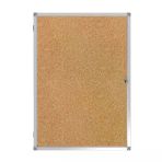 Kilitli Cam İlan Panosu 70x100cm Mantar