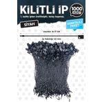 Kilitli Ip Renkli Asmalı Etiket Bağlama Ipi Lock String Tag Rope 1000 Adet SIYAH-T1078