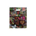 kilitlipaket Takviyeli Baskılı Mağaza Poşeti 50'li 26x38 Cm 2 No thank you desen