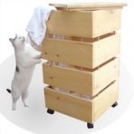 Kilizman Masif Galen Ahşap Kirli Çamaşır Sepeti