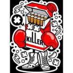 Killer Sigara Sticker 10X10 Cmrenkli Sticker