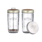 Kilner Fındık sütü/badem sütü üretim seti, aksesuar ve kapaklı 2 kavanoz, 0,5 l