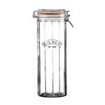 KILNER Kilitli faset kavanoz, 2 l, retro görünüm, içerik aromasını korur ve uzun süre taze kalır, ev yapımı için kapaklı cam kap, yemek hazırlama kavanozu olarak da ideal