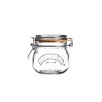 Kilner Yuvarlak Klipsli Kavanoz, 0,5 Litre (500 ml) Hava Geçirmez Cam Saklama Kavanozu, Reçelleri Koruma, Kuru Gıdalar İçin Yeniden Kullanılabilir