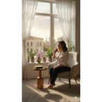 Kimahome Ürgüp Mantar Sehpa Tekli 53 cm - Açık Ceviz