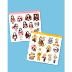 Kimetsu No Yaiba-Zenitsu Agatsuma-Nezuko Kamado-2li Sticker Set Parlak Kağıt-Etiket-Ds-31-32 - Antrasit - Beyaz - Koyu Mavi - yok - 13 x12,4 cm