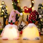 KIMISS 1 PC Noel Gnome Peluş Dekorasyon Işıklı İsveç Noel El Yapımı İskandinav Tomte Elf Bebek Süsleri Ev Partisi Hediyeleri Için Boynuz Şapka Ile Fotoğraf Sahne (kırmızı)