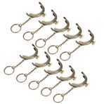 KIMISS 10 Adet çanta çerçevesi Toka çanta donanımı Metal Çanta Çerçevesi Toka Kilidi Bronz Retro Yarım Daire Zinciri 5 Cm, Projeler Için Vintage Metal Çanta Çerçeve Kilitleri, 5 Cm