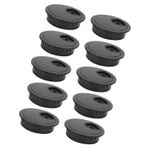 KIMISS 10 Paket ABS Plastik Siyah Masaüstü Kablolama Grommet 60mm, Kablo Deliği Bağlantı Noktası Düzenleyici, Ev Veya Ofis Kullanımı Için Sağlam Tel Kapağı