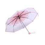 KIMISS 1PC Şeffaf Katlanır, Şemsiye Kiraz Çiçeği # Açık Mor Şemsiyeler Moda Prenses ()
