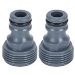 KIMISS 2PCS G3/4 Erkek Dişli Hortum Boru Adaptörü, Bahçe Sulama Için Hızlı Bağlantı Nipeli, ABS Malzeme, Su Sızıntısı Yok, Yağmurlama Sulama Cihazı Için Uygun